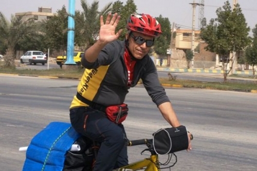 سفیر محیط زیست وارد بوشهر شد/ دوچرخه سواری از اروند تا بوشهر